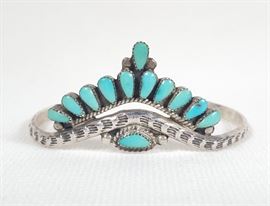 Jewelry Sterling Turquoise Bracelet Arch