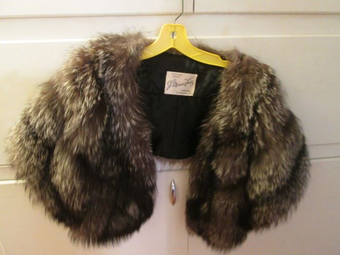 Fox? Fur Capelet, Labeled J. Miner Furs, Chicago