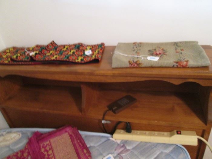 Twin Headboard with Cubbies.  Textiles.