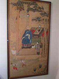Chinese Ancestral Wall Hanging 30" x 56"
