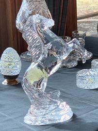 Waterford crystal Rearing horse w/box