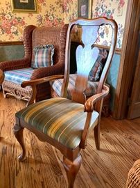  One of two armchairs 