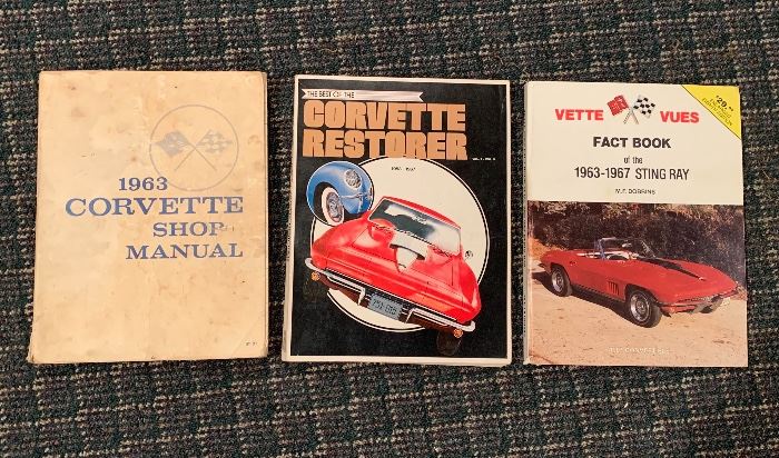 1963 Corvette Shop Manual, 1953-1967 Corvette Restorer, Vette Vues Fact Book of the 1963-1967 Sting Ray