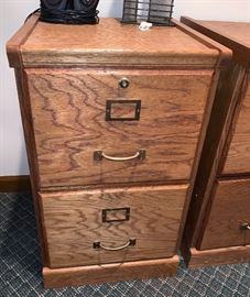  2 of  2 wood drawer file cabinet