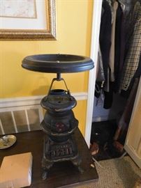 Figural Metal Stove Ashtray