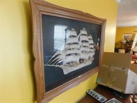Large Sailing Ship Wall Hanging