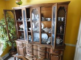 French Provincial China Cabinet 