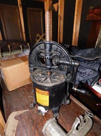 Old Lard Press with Original Label and Paperwork