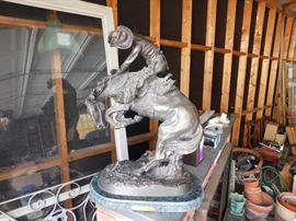 Large Remington Bronze "Rattlesnake"