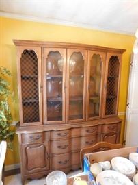 French Provincial China Cabinet