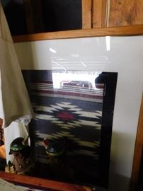 Framed Indian Rug