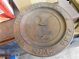 Carved Wooden Plaque