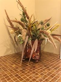 One of many dried floral arrangements