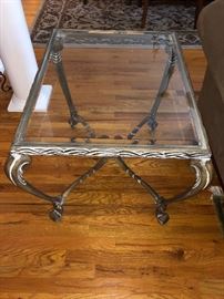 Glass top end table (pair)