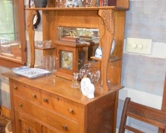 antique oak server