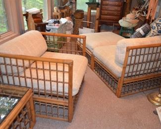 Heywood Wakefield chair & lounge (2 piece lounge included with sofa as it makes into a pit pit group)