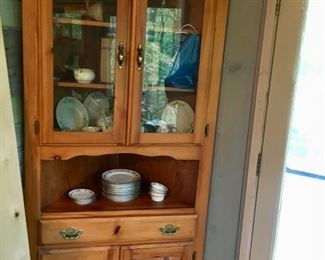 pine corner cupboard