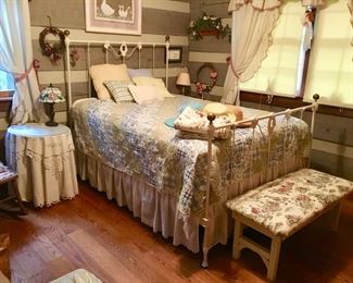 vintage iron bed