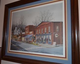 Tom Mewborn signed print of Demorest, GA