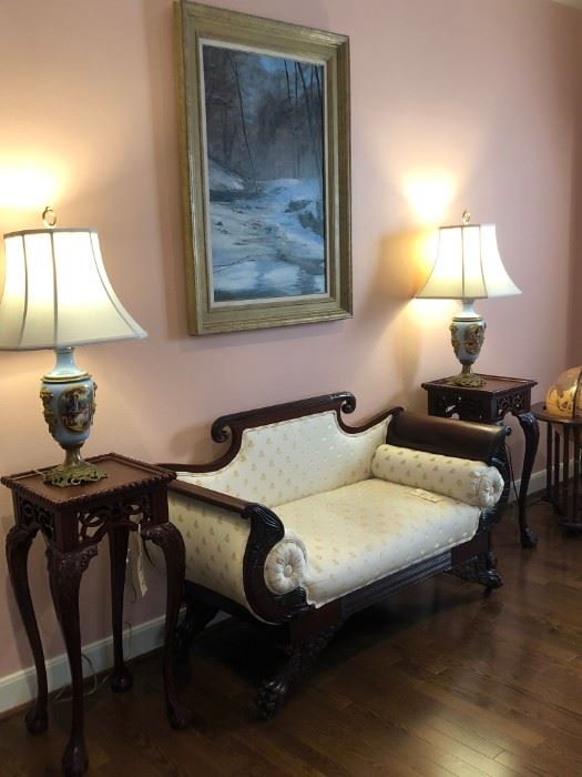Wonderful collection of 19th century antiques, reproduction furniture and original fine art.