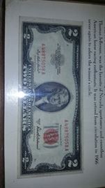 Vintage 2 Dollar Bill