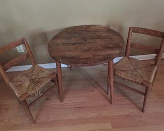 Children's Primitive Table and Chairs