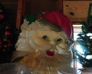 Plastic Santa Display