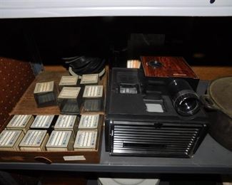 Slide Holders and Projector