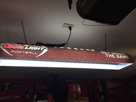 Coors Light Football Man Cave Overhead Lamp