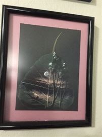 Thai Hand Painted on a Leaf