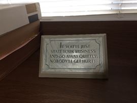 Desk Plaque