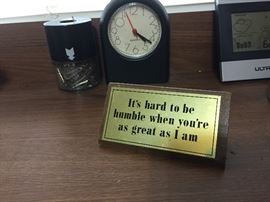 Desk Plaque Clock