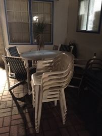 Pipe Creations Patio Furniture, Assorted Plastic Chairs