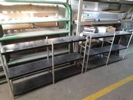 2 Metal shelfs.