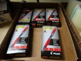 5 Boxes of premium gel roller pens.