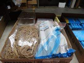 Lot of rubber bands pads.