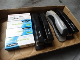 Lot of staplers staples.
