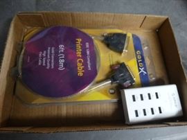 Printer cable and home power center.