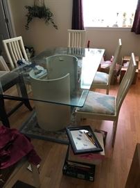 Full size Glass Table with Chairs