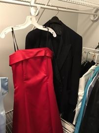 Tuxedo and formal dress