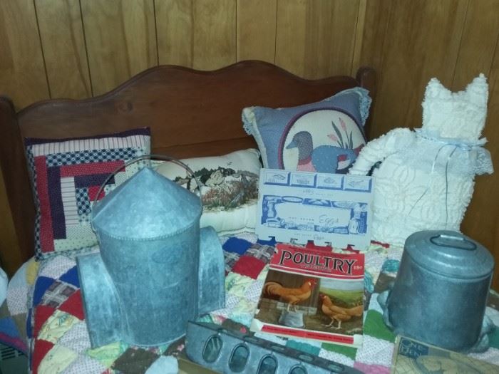 Vintage Galvanized Chicken Feeders