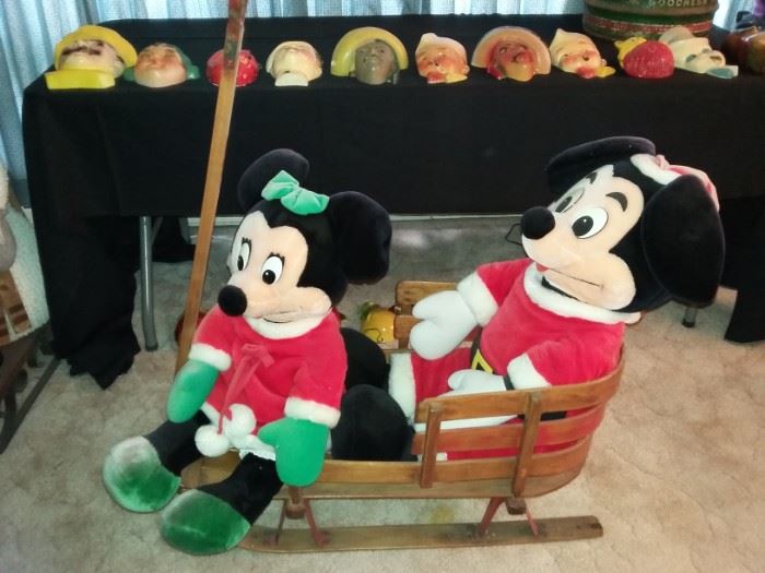 Vintage wood pull sleigh for your 2-legged or 4-legged kids