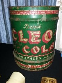 Vintage large Cleo Cola syrup drum