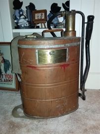 Vintage Copper Fire Pump Extinquisher by Parco 150A
