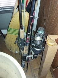 Fishing Rods & Reels, vintage KCMO Gaf
