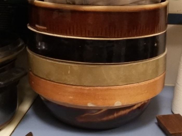 Crock Bowls for mixing or raising dough
