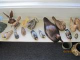 Ducks, carved, ceramic...