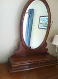 Top to a dresser...has glove drawers in it. Beautiful wood.