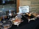 Silver, silverplate & aluminum ..trays, ice buckets, etc..