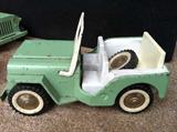 1960's Tonka Jeep with spare tire.
